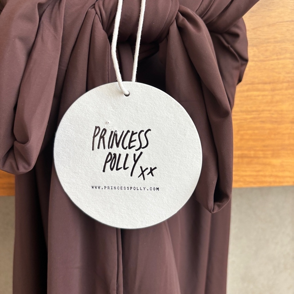 NWT Princess Polly Amalia Jumpsuit Brown, Size 2 - Picture 10 of 11